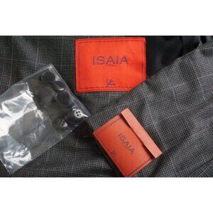Isaia Napoli Base Gregory Gray Plaid Sport Coat Jacket Sz 38R BRAND NEW W TAGS